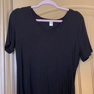 black v-neck